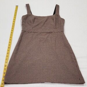 Abercrombie & Fitch Brown Houndstooth Academia Mini Dress XS Autumn 2018